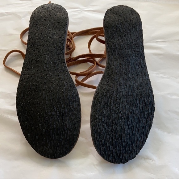 FREE PEOPLE LA JOLLA BOHO WRAP FLAT SANDALS‎ TAN SZ 10 - Picture 6 of 6